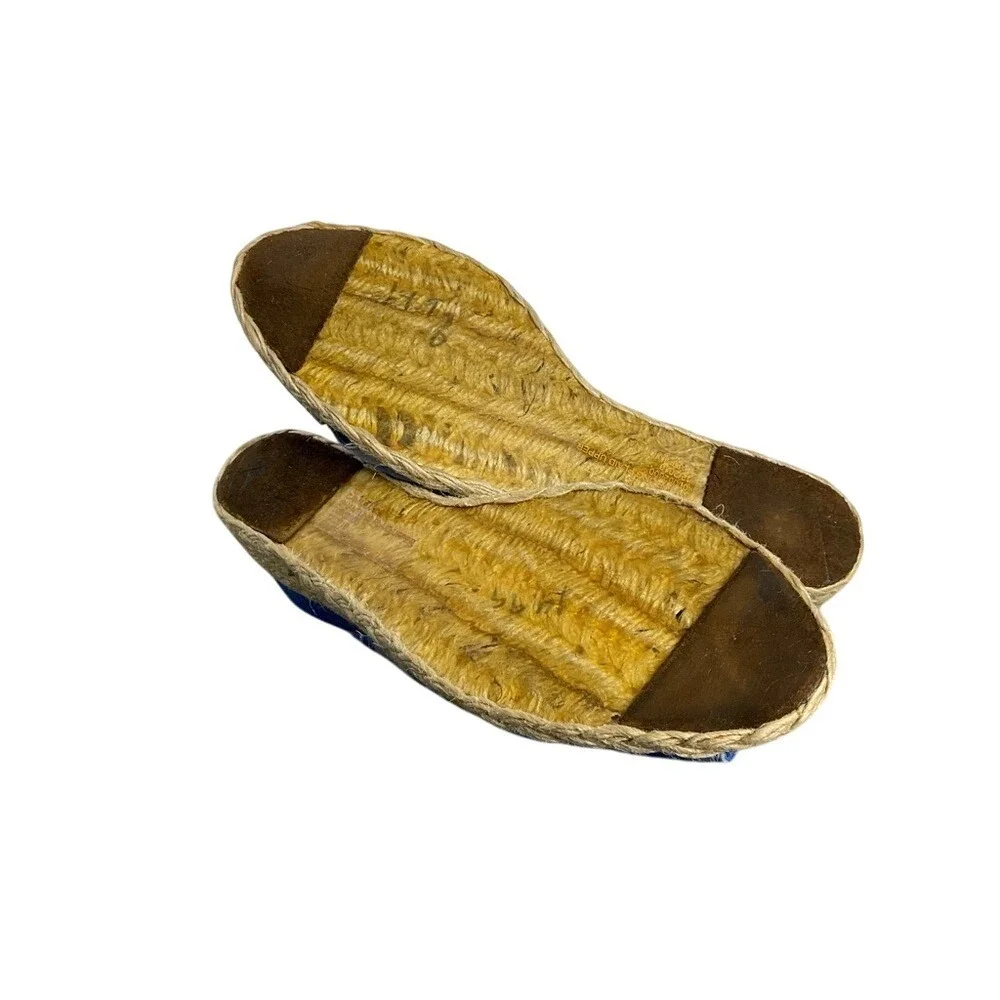 Lauren‎ Ralph Lauren Womens CAMARA Blue Plaid Wedge Slingback Sandals Size 10B